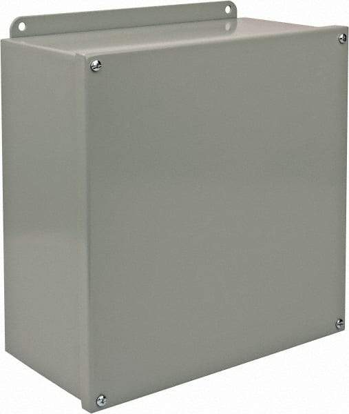 Cooper B-Line - Steel Standard Enclosure Screw Flat Cover - NEMA 12, 13, 12" Wide x 12" High x 6" Deep, Dirt-tight & Dust-tight - Americas Industrial Supply