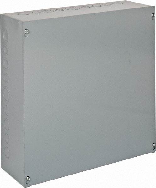 Cooper B-Line - Steel Junction Box Enclosure Screw Flat Cover - NEMA 1, 18" Wide x 18" High x 6" Deep - Americas Industrial Supply