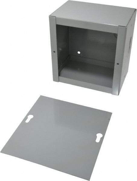 Cooper B-Line - Steel Junction Box Enclosure Screw Flat Cover - NEMA 1, 6" Wide x 6" High x 4" Deep - Americas Industrial Supply