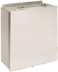 Cooper B-Line - Stainless Steel Standard Enclosure Hinge Flat Cover - NEMA 4, 12, 13, 4X, 12" Wide x 14" High x 6" Deep, Rainproof & Watertight - Americas Industrial Supply