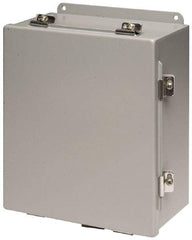 Cooper B-Line - Steel Standard Enclosure Hinge Flat Cover - NEMA 4, 12, 13, 12" Wide x 14" High x 6" Deep, Rainproof & Watertight - Americas Industrial Supply