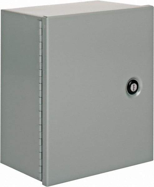 Cooper B-Line - Steel Standard Enclosure Hinge Flat Cover - NEMA 1, 10" Wide x 12" High x 6" Deep - Americas Industrial Supply