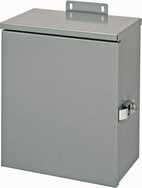 Cooper B-Line - Steel Junction Box Enclosure Hinge Flat Cover - NEMA 3R, 10" Wide x 12" High x 6" Deep, Rainproof - Americas Industrial Supply