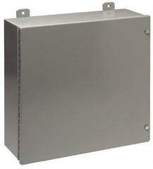 Cooper B-Line - Steel Standard Enclosure Hinge Flat Cover - NEMA 12, 13, 20" Wide x 20" High x 7" Deep, Dirt-tight & Dust-tight - Americas Industrial Supply