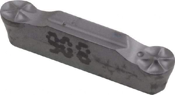 Iscar - 318159GRIP Y Grade IC908, 3.18mm Cutting Width Carbide Grooving Insert - 1.5mm Max Depth of Cut, Neutral, TiAlN Finish - Americas Industrial Supply