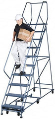 Gillis - 10.83' High 300 Lb Capacity 10 Step Rolling Ladder - Americas Industrial Supply