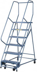 Gillis - 11.66' High 300 Lb Capacity 11 Step Rolling Ladder - Americas Industrial Supply