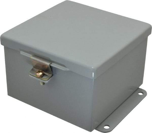 Cooper B-Line - Steel Standard Enclosure Hinge Flat Cover - NEMA 12, 13, 6" Wide x 6" High x 4" Deep, Dirt-tight & Dust-tight - Americas Industrial Supply