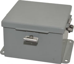 Cooper B-Line - Steel Standard Enclosure Hinge Flat Cover - NEMA 4, 12, 13, 6" Wide x 6" High x 4" Deep, Rainproof & Watertight - Americas Industrial Supply