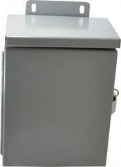 Cooper B-Line - Steel Junction Box Enclosure Hinge Flat Cover - NEMA 3R, 6" Wide x 8" High x 4" Deep, Rainproof - Americas Industrial Supply