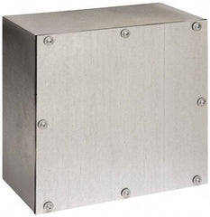 Cooper B-Line - Steel Junction Box Enclosure Screw Flat Cover - NEMA 3, 12, 12" Wide x 12" High x 6" Deep, Rainproof - Americas Industrial Supply