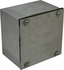 Cooper B-Line - Steel Junction Box Enclosure Screw Flat Cover - NEMA 3, 12, 6" Wide x 6" High x 4" Deep, Dust-tight & Rainproof - Americas Industrial Supply