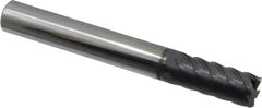Niagara Cutter - 1/2", 1-1/8" LOC, 1/2" Shank Diam, 4" OAL, 6 Flute, Solid Carbide Square End Mill - Single End, AlTiN Finish, Spiral Flute, 45° Helix, Centercutting, Right Hand Cut, Right Hand Flute - Americas Industrial Supply