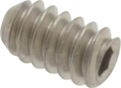Value Collection - #4-40 UNC, 3/16" OAL, Flat Point Set Screw - Grade Austenitic A2 Stainless Steel, 0.05" Key - Americas Industrial Supply
