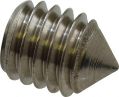 Value Collection - #10-32 UNF, 1/4" OAL, Cone Point Set Screw - Grade Austenitic A2 Stainless Steel, 3/32" Key - Americas Industrial Supply
