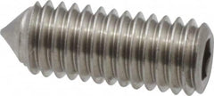 Value Collection - #10-32 UNF, 1/2" OAL, Cone Point Set Screw - Grade Austenitic A2 Stainless Steel, 3/32" Key - Americas Industrial Supply