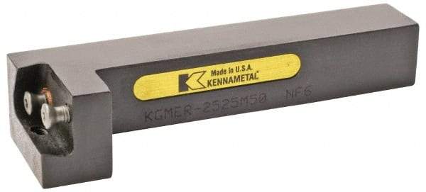 Kennametal - KGME, Left Hand, Indexable Grooving Tool Holder - 25mm Shank Height, 25mm Shank Width, 150.25mm OAL - Americas Industrial Supply