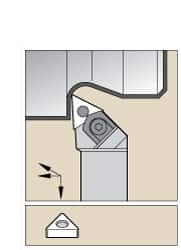 Kennametal - WTJN, Right Hand Cut, 3° Lead Angle, 1" Shank Height x 1" Shank Width, Negative Rake Indexable Turning Toolholder - 6" OAL, TN..43. Insert Compatibility, Series Wedgelock - Americas Industrial Supply
