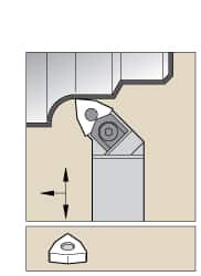 Kennametal - WWLN, Right Hand Cut, 5° Lead Angle, 1" Shank Height x 1" Shank Width, Negative Rake Indexable Turning Toolholder - 6" OAL, TN..43. Insert Compatibility, Series Wedgelock - Americas Industrial Supply