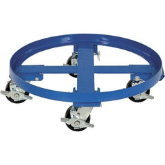Vestil - 2,000 Lb Load Capacity, 55 Gal Drum Dolly - 5-3/4" High, 4 Wheels - Americas Industrial Supply