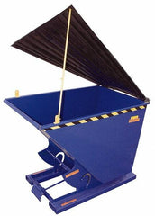 Vestil - Heavy-Duty Virgin Black Polyethylene Self-Dumping Hopper Poly Lid - Americas Industrial Supply