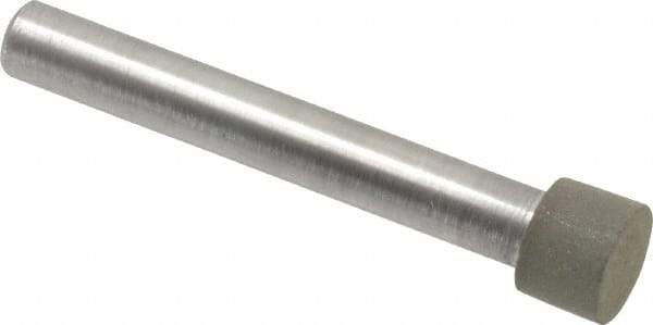 Made in USA - 3/8" Head Diam x 1/4" Head Thickness CBN Grinding Pin - 1/4" Shank Diam x 1-3/4" Shank Length - Americas Industrial Supply