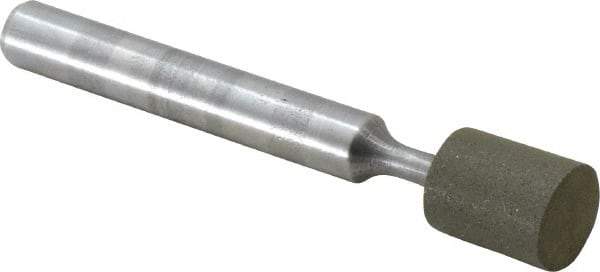 Made in USA - 3/8" Head Diam x 3/8" Head Thickness Diamond (Abrasive) Grinding Pin - 1/4" Shank Diam x 1-3/4" Shank Length - Americas Industrial Supply