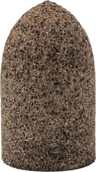 Grier Abrasives - Type 16, 1-1/2" Max Diam, 2-1/2" Head Thickness, 24 Grit Cone - Aluminum Oxide, Very Coarse Grade, 3/8-24 Shank Thread - Americas Industrial Supply
