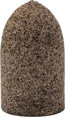Grier Abrasives - Type 16, 1-1/2" Max Diam, 2-1/2" Head Thickness, 24 Grit Cone - Aluminum Oxide, Very Coarse Grade, 3/8-24 Shank Thread - Americas Industrial Supply