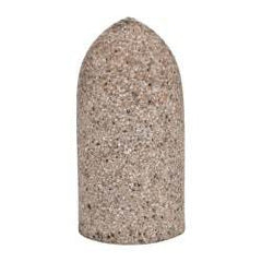 Grier Abrasives - Type 16, 1-1/2" Max Diam, 3" Head Thickness, 16 Grit Cone - Aluminum Oxide, Very Coarse Grade, 5/8-11 Shank Thread - Americas Industrial Supply