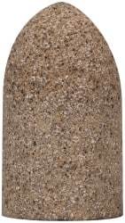 Grier Abrasives - Type 16, 1-3/4" Max Diam, 3" Head Thickness, 20 Grit Cone - Aluminum Oxide, Very Coarse Grade, 5/8-11 Shank Thread - Americas Industrial Supply