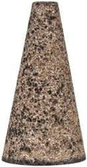 Grier Abrasives - Type 17, 1-1/2" Max Diam, 3" Head Thickness, 16 Grit Square Tip Cone - Aluminum Oxide, Very Coarse Grade, 3/8-24 Shank Thread - Americas Industrial Supply