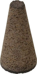 Grier Abrasives - Type 17, 2" Max Diam, 4" Head Thickness, 16 Grit Square Tip Cone - Aluminum Oxide, Very Coarse Grade, 5/8-11 Shank Thread - Americas Industrial Supply