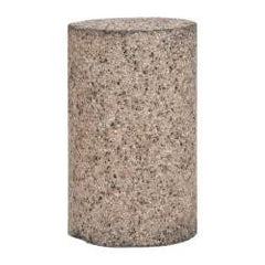 Grier Abrasives - Type 18, 1-1/2" Max Diam, 2-1/2" Head Thickness, 24 Grit Square Tip Plug - Aluminum Oxide, Very Coarse Grade, 3/8-24 Shank Thread - Americas Industrial Supply
