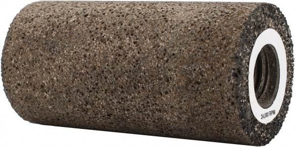 Grier Abrasives - Type 18, 1-1/2" Max Diam, 3" Head Thickness, 24 Grit Square Tip Plug - Aluminum Oxide, Very Coarse Grade, 5/8-11 Shank Thread - Americas Industrial Supply