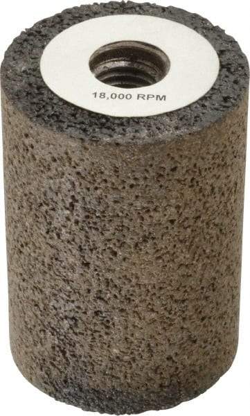 Grier Abrasives - Type 18, 2" Max Diam, 3" Head Thickness, 16 Grit Square Tip Plug - Aluminum Oxide, Very Coarse Grade, 5/8-11 Shank Thread - Americas Industrial Supply
