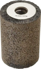Grier Abrasives - Type 18, 2" Max Diam, 3" Head Thickness, 16 Grit Square Tip Plug - Aluminum Oxide, Very Coarse Grade, 5/8-11 Shank Thread - Americas Industrial Supply