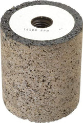 Grier Abrasives - Type 18, 2-1/2" Max Diam, 3" Head Thickness, 16 Grit Square Tip Plug - Aluminum Oxide, Very Coarse Grade, 5/8-11 Shank Thread - Americas Industrial Supply