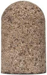 Grier Abrasives - Type 18R, 1-1/2" Max Diam, 2-1/2" Head Thickness, 16 Grit Round Tip Plug - Aluminum Oxide, Very Coarse Grade, 5/8-11 Shank Thread - Americas Industrial Supply