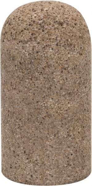 Grier Abrasives - Type 18R, 2" Max Diam, 4" Head Thickness, 16 Grit Round Tip Plug - Aluminum Oxide, Very Coarse Grade, 5/8-11 Shank Thread - Americas Industrial Supply