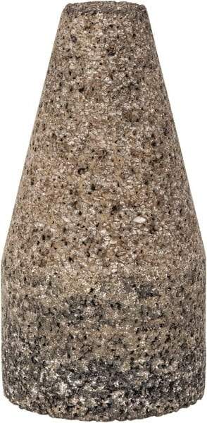 Grier Abrasives - Type 19, 1-1/2" Max Diam, 3" Head Thickness, 16 Grit Square Tip Plug - Aluminum Oxide, Very Coarse Grade, 3/8-24 Shank Thread - Americas Industrial Supply