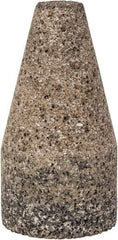 Grier Abrasives - Type 19, 1-1/2" Max Diam, 3" Head Thickness, 16 Grit Square Tip Plug - Aluminum Oxide, Very Coarse Grade, 3/8-24 Shank Thread - Americas Industrial Supply
