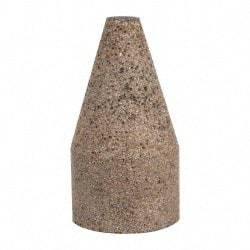 Grier Abrasives - Type 19, 2" Max Diam, 4" Head Thickness, 16 Grit Square Tip Plug - Aluminum Oxide, Very Coarse Grade, 5/8-11 Shank Thread - Americas Industrial Supply