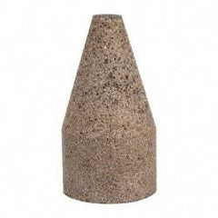 Grier Abrasives - Type 19, 2" Max Diam, 4" Head Thickness, 16 Grit Square Tip Plug - Aluminum Oxide, Very Coarse Grade, 5/8-11 Shank Thread - Americas Industrial Supply