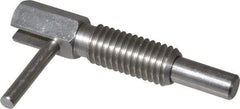 Gibraltar - 1/2-13, 1.1" Thread Length, 0.31" Plunger Diam, 1 Lb Init to 5 Lb Final End Force, Stainless Steel Locking L Handle Plunger - 2.11" Body Length, 1-1/4" Length Under Head, 3/4" Plunger Projection - Americas Industrial Supply