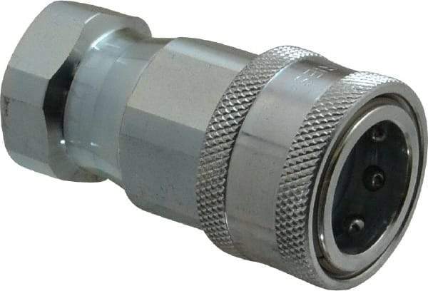 Parker - 1/2 NPTF Steel Hydraulic Hose Female Pipe Thread Coupler - 4,000 psi - Americas Industrial Supply