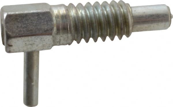 Gibraltar - 1/4-20, 1/2" Thread Length, 0.16" Plunger Diam, 0.12 Lb Init to 0.5 Lb Final End Force, Steel Locking L Handle Plunger - 3/4" Body Length, 1/2" Length Under Head, 0.2" Plunger Projection - Americas Industrial Supply