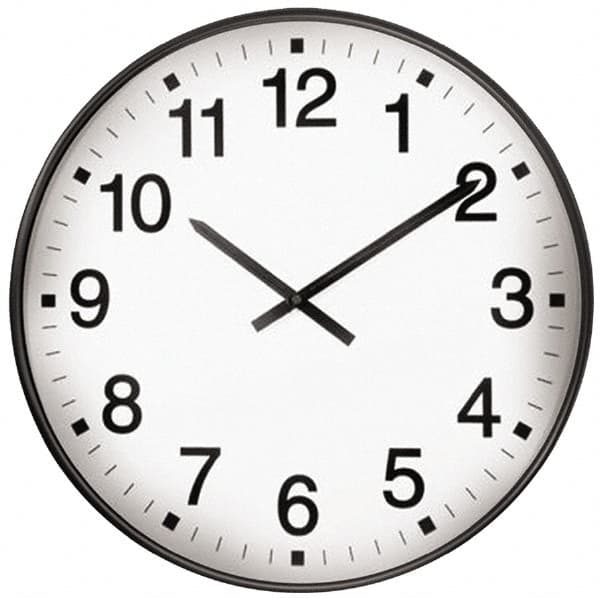 Infinity Insttruments - 17 Inch Diameter, White Face, Dial Wall Clock - Standard Display, Black Case, Runs on AA Battery - Americas Industrial Supply