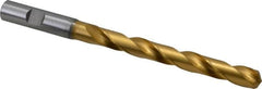 OSG - 29/64" 130° Cobalt Jobber Drill - TiN Finish, Right Hand Cut, Spiral Flute, Straight Shank, 6-9/32" OAL, Standard Point - Americas Industrial Supply