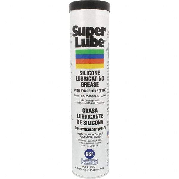 Synco Chemical - 14.1 oz Cartridge Silicone General Purpose Grease - Translucent White, Food Grade, 500°F Max Temp, NLGIG 2, - Americas Industrial Supply